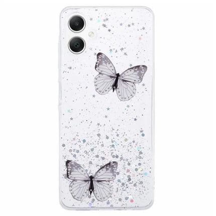 WANLONFENG AW Series for Samsung Galaxy A06 Case with Screen Film TPU Phone Cover PVC Butterfly Epoxy