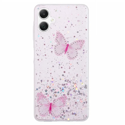 WANLONFENG AW Series for Samsung Galaxy A06 Case with Screen Film TPU Phone Cover PVC Butterfly Epoxy