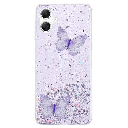 WANLONFENG AW Series for Samsung Galaxy A06 Case with Screen Film TPU Phone Cover PVC Butterfly Epoxy