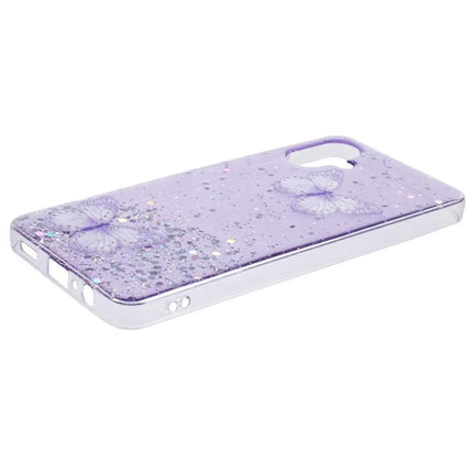 WANLONFENG AW Series for Samsung Galaxy A06 Case with Screen Film TPU Phone Cover PVC Butterfly Epoxy