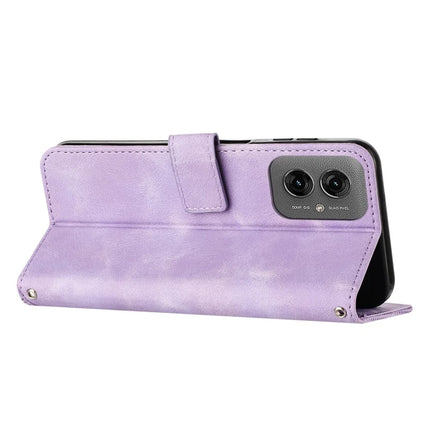 For Motorola Moto G55 5G Case Handbag Imprinted Triangle Leather Phone Cover