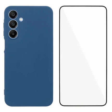 WANLONFENG RB2 Series for Samsung Galaxy A16 4G / 5G Case TPU Phone Cover with Screen Protector - Sapphire