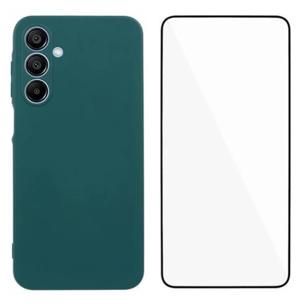 WANLONFENG RB2 Series for Samsung Galaxy A16 4G / 5G Case TPU Phone Cover with Screen Protector - Army Green