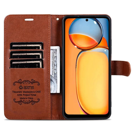 AZNS For Honor X60 5G Case Anti-Scratch PU Leather Stand Wallet Phone Cover