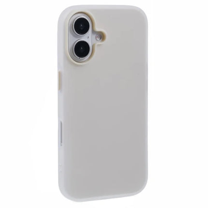 For iPhone 16 Plus Case Detachable TPU Shockproof Phone Cover - White