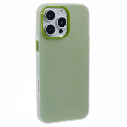 For iPhone 16 Pro Max Case Detachable TPU Shockproof Phone Cover - Green