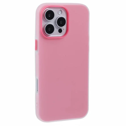 For iPhone 16 Pro Max Case Detachable TPU Shockproof Phone Cover - Rose