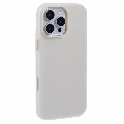 For iPhone 16 Pro Max Case Detachable TPU Shockproof Phone Cover - White