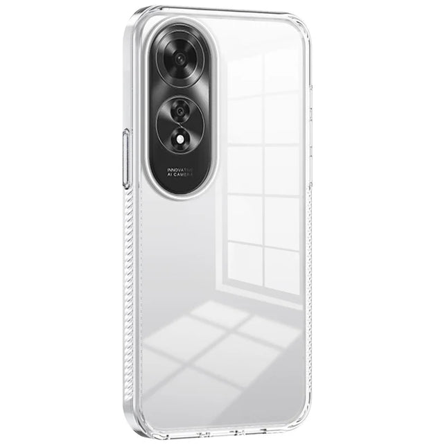 For Oppo A60 4G Clear Phone Case TPU+PC Anti-Slip Drop-Proof Back Cover - Transparent
