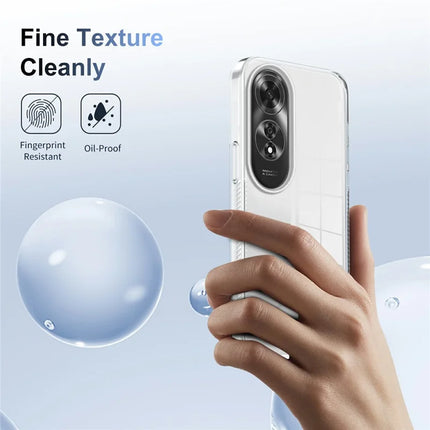 For Oppo A60 4G Clear Phone Case TPU+PC Anti-Slip Drop-Proof Back Cover