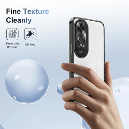 For Oppo A60 4G Clear Phone Case TPU+PC Anti-Slip Drop-Proof Back Cover