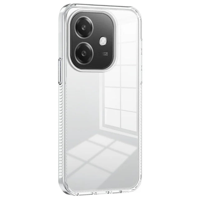 For Oppo A40 4G Clear Phone Case TPU+PC Anti-Slip Drop-Proof Back Cover - Transparent