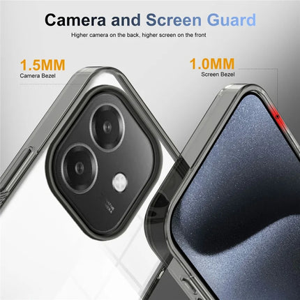 For Oppo A40 4G Clear Phone Case TPU+PC Anti-Slip Drop-Proof Back Cover