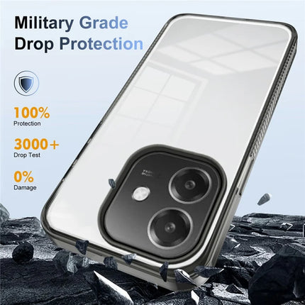 For Oppo A40 4G Clear Phone Case TPU+PC Anti-Slip Drop-Proof Back Cover