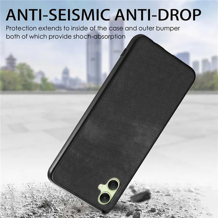 For Samsung Galaxy A06 Case Retro Leather + TPU Shockproof Protective Phone Cover