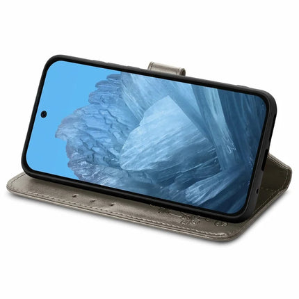 For Google Pixel 9 / Pixel 9 Pro Leather Case Four-Leaf Clover Wallet Phone Cover