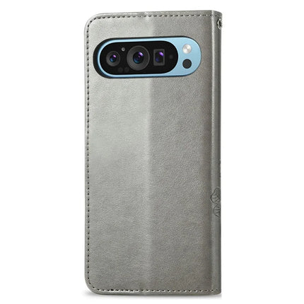 For Google Pixel 9 / Pixel 9 Pro Leather Case Four-Leaf Clover Wallet Phone Cover