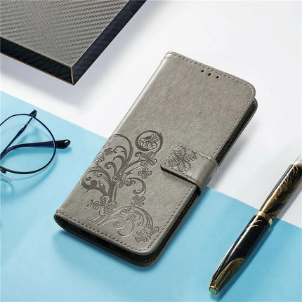 For Google Pixel 9 / Pixel 9 Pro Leather Case Four-Leaf Clover Wallet Phone Cover