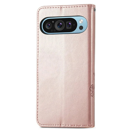 For Google Pixel 9 / Pixel 9 Pro Leather Case Four-Leaf Clover Wallet Phone Cover