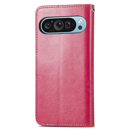 For Google Pixel 9 / Pixel 9 Pro Leather Case Four-Leaf Clover Wallet Phone Cover