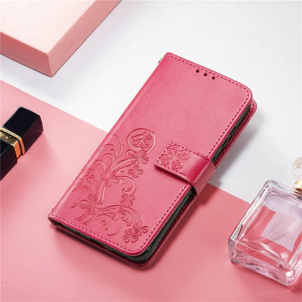 For Google Pixel 9 / Pixel 9 Pro Leather Case Four-Leaf Clover Wallet Phone Cover
