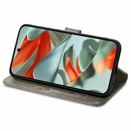 For Google Pixel 9 Pro XL Leather Case Four-Leaf Clover Wallet Phone Cover