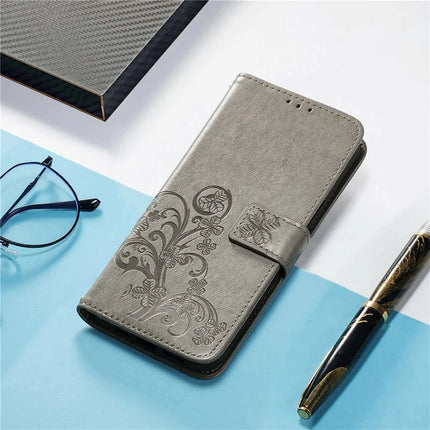 For Google Pixel 9 Pro XL Leather Case Four-Leaf Clover Wallet Phone Cover