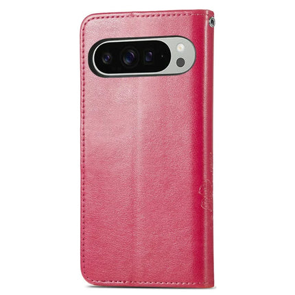 For Google Pixel 9 Pro XL Leather Case Four-Leaf Clover Wallet Phone Cover