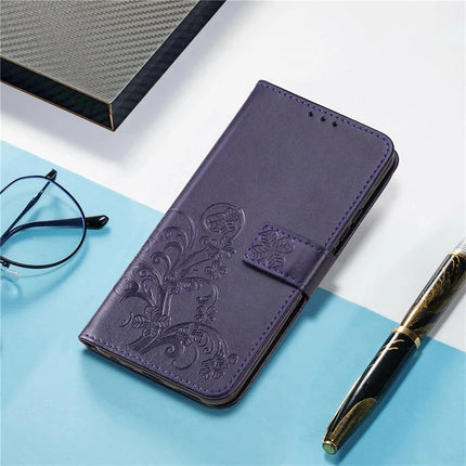 For Google Pixel 9 Pro XL Leather Case Four-Leaf Clover Wallet Phone Cover