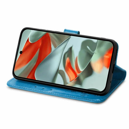For Google Pixel 9 Pro XL Leather Case Four-Leaf Clover Wallet Phone Cover