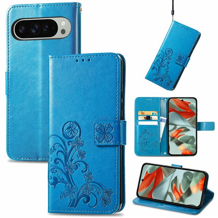 For Google Pixel 9 Pro XL Leather Case Four-Leaf Clover Wallet Phone Cover