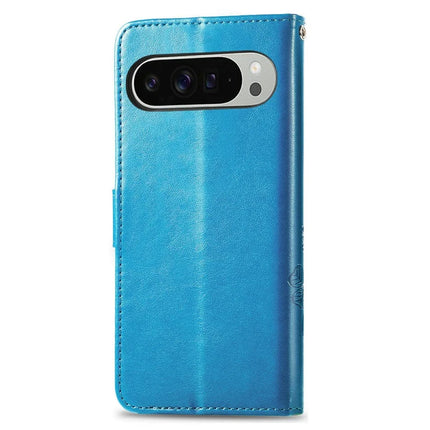 For Google Pixel 9 Pro XL Leather Case Four-Leaf Clover Wallet Phone Cover