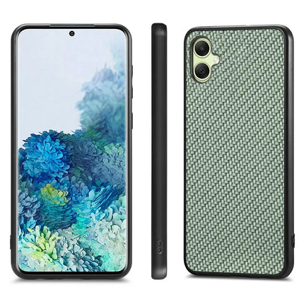 For Samsung Galaxy A06 Case Carbon Fiber Texture PU+PC+TPU Phone Cover