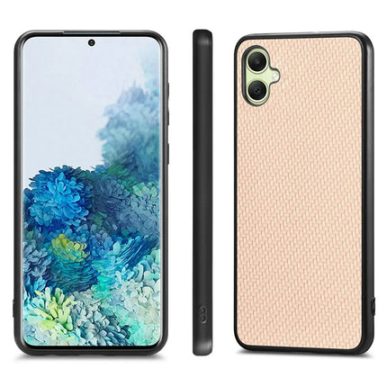 For Samsung Galaxy A06 Case Carbon Fiber Texture PU+PC+TPU Phone Cover