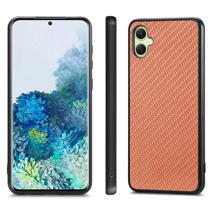 For Samsung Galaxy A06 Case Carbon Fiber Texture PU+PC+TPU Phone Cover