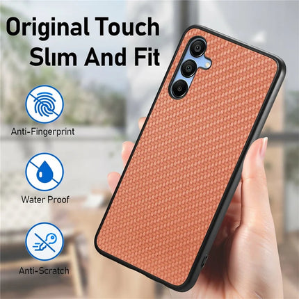 For Samsung Galaxy A16 4G / 5G Case Carbon Fiber Texture PU+PC+TPU Phone Cover