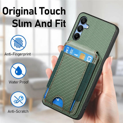 For Samsung Galaxy A16 4G / 5G Case Card Holder Leather+PC+TPU Kickstand Phone Cover