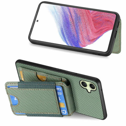 For Samsung Galaxy A06 Case Card Holder Leather+PC+TPU Kickstand Phone Cover