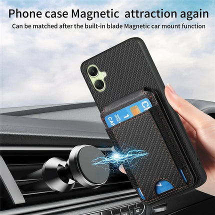 For Samsung Galaxy A06 Case Card Holder Leather+PC+TPU Kickstand Phone Cover