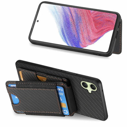 For Samsung Galaxy A06 Case Card Holder Leather+PC+TPU Kickstand Phone Cover