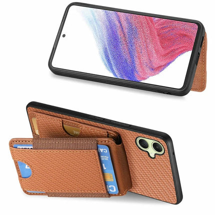 For Samsung Galaxy A06 Case Card Holder Leather+PC+TPU Kickstand Phone Cover