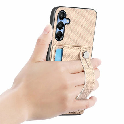 For Samsung Galaxy A16 4G / 5G Case Wristband Anti-Drop Leather Back Cover Card Holder