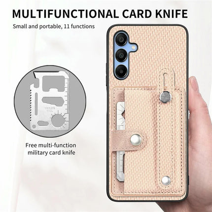 For Samsung Galaxy A16 4G / 5G Case Wristband Anti-Drop Leather Back Cover Card Holder