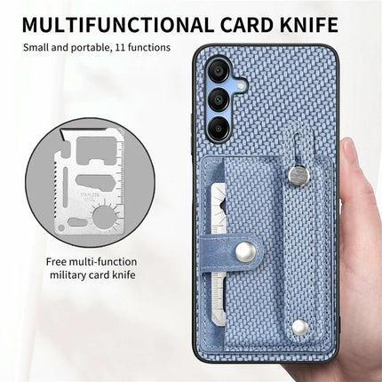 For Samsung Galaxy A16 4G / 5G Case Wristband Anti-Drop Leather Back Cover Card Holder