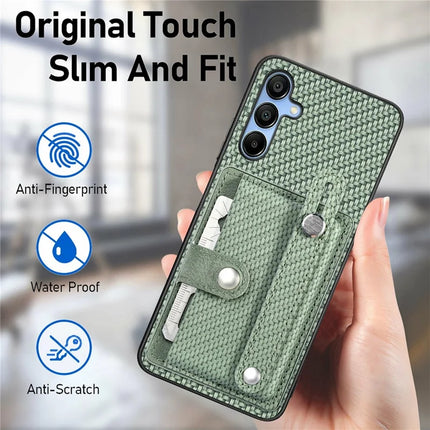 For Samsung Galaxy A16 4G / 5G Case Wristband Anti-Drop Leather Back Cover Card Holder