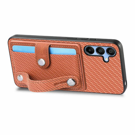 For Samsung Galaxy A16 4G / 5G Case Wristband Anti-Drop Leather Back Cover Card Holder
