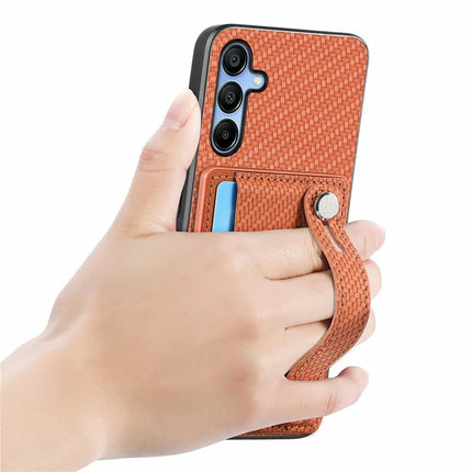 For Samsung Galaxy A16 4G / 5G Case Wristband Anti-Drop Leather Back Cover Card Holder