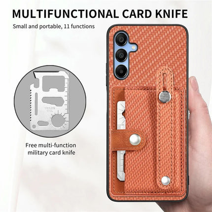 For Samsung Galaxy A16 4G / 5G Case Wristband Anti-Drop Leather Back Cover Card Holder