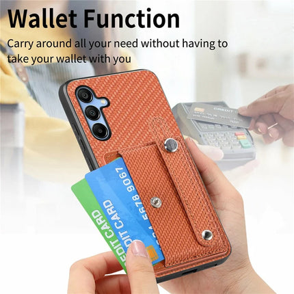 For Samsung Galaxy A16 4G / 5G Case Wristband Anti-Drop Leather Back Cover Card Holder
