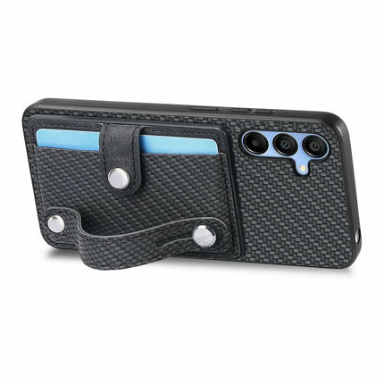 For Samsung Galaxy A16 4G / 5G Case Wristband Anti-Drop Leather Back Cover Card Holder